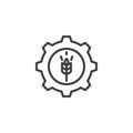 Agriculture industry line icon