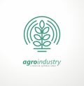 Agriculture industry logo design idea