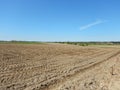 Agriculture landscape. Artistic look in vintage vivid colours. Royalty Free Stock Photo