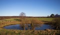 Agriculture landscape. Freshly plowed land. Arable land. Royalty Free Stock Photo