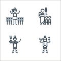 agriculture line icons. linear set. quality vector line set such as cash, fork, subsistence