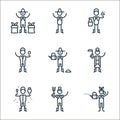 agriculture line icons. linear set. quality vector line set such as watering can, fork, honey, sickle, watering can, egg, manure,