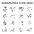 Agriculture line icons