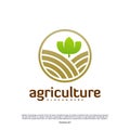 Agriculture Logo concept. Nature Farm Logo Design Template Vector. Icon Symbol