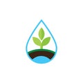 Plant Cultivation Water Drop Field Mud Land Tree Leaf agricultural Logo