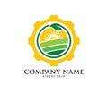 agriculture logo template, Design. Icon, Sign or Symbol. farm, nature, ecology. Vector Royalty Free Stock Photo