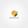 Agriculture logo template, vector logo for business corporate, farming icon, element, illustration Royalty Free Stock Photo