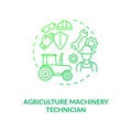 Agriculture machinery technician concept icon