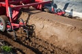 Agriculture machines on asparagus field Royalty Free Stock Photo