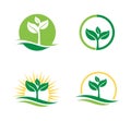 agriculture natural plant fertile logo design Royalty Free Stock Photo