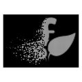 White Dispersed Pixelated Halftone Agriculture Pound Startup Icon