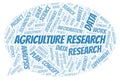 Agriculture Research word cloud. Royalty Free Stock Photo