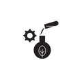 Agriculture science black vector concept icon. Agriculture science flat illustration, sign Royalty Free Stock Photo