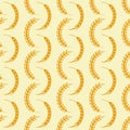 Agriculture seamless pattern with wheat ears