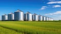 agriculture silo farm Royalty Free Stock Photo