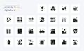 25 Agriculture Solid Glyph icon pack