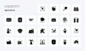 25 Agriculture Solid Glyph icon pack