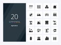 20 Agriculture Solid Glyph icon for presentation