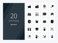 20 Agriculture Solid Glyph icon for presentation