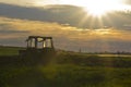 Agriculture sunset Royalty Free Stock Photo