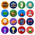 Agriculture, trade, sport and other web icon in flat style.medicine, fast food, travel icons in set collection.