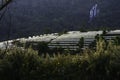 Agriculture view with water fall background