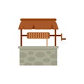 Agriculture water well icon flat isolated vector