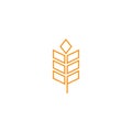 Agriculture wheat leaf icon logo design vector template Royalty Free Stock Photo