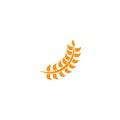 Agriculture wheat leaf icon logo design vector template Royalty Free Stock Photo