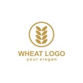 Agriculture wheat Logo Template vector icon design Royalty Free Stock Photo