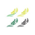 Agriculture wheat Logo Template vector icon design ,organic wheat logo icon vector, ,Stylish logo for the Farmers Market in golden