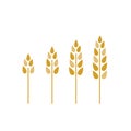 Agriculture wheat set. Farming. Windmill, ears of wheat, field harvester, farmer, Isolated vector illustrations Royalty Free Stock Photo