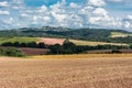 Agriculutral fields in late summer in sunny day Royalty Free Stock Photo