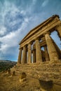 Agrigento, Sicily island in Italy. Famous Valle dei Templi, UNESCO World Heritage Site. Greek temple - remains of the Temple of Co Royalty Free Stock Photo