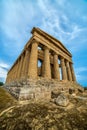 Agrigento, Sicily island in Italy. Famous Valle dei Templi, UNESCO World Heritage Site. Greek temple - remains of the Temple of Co Royalty Free Stock Photo