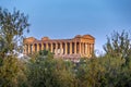 Greek ruins of Concordia Temple in the Valley of Temples near Agrigento in Sicily Royalty Free Stock Photo