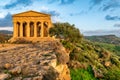 Agrigento Sicily Italy. Temple of Concordia in the Valley of the Temples Royalty Free Stock Photo