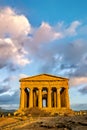 Agrigento Sicily Italy. Temple of Concordia in the Valley of the Temples Royalty Free Stock Photo