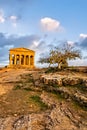 Agrigento Sicily Italy. Temple of Concordia in the Valley of the Temples Royalty Free Stock Photo