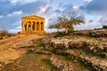 Agrigento Sicily Italy. Temple of Concordia in the Valley of the Temples Royalty Free Stock Photo