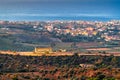 Agrigento, Sicily, Italy With The Valley Of The Temples And The Mediterrean