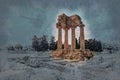 Agrigento, Sicily. Temple of Castor and Pollux Royalty Free Stock Photo