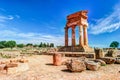 Agrigento, Sicily. Temple of Castor and Pollux Royalty Free Stock Photo