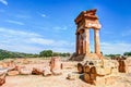 Agrigento, Sicily. Temple of Castor and Pollux Royalty Free Stock Photo