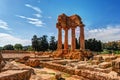 Agrigento, Sicily. Temple of Castor and Pollux Royalty Free Stock Photo