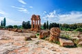 Agrigento, Sicily. Temple of Castor and Pollux Royalty Free Stock Photo