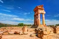 Agrigento, Sicily. Temple of Castor and Pollux Royalty Free Stock Photo