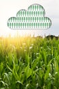 Agritech concept cloud computing in smart agriculture