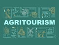 Agritourism word concepts banner Royalty Free Stock Photo