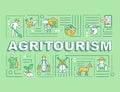 Agritourism word concepts banner Royalty Free Stock Photo